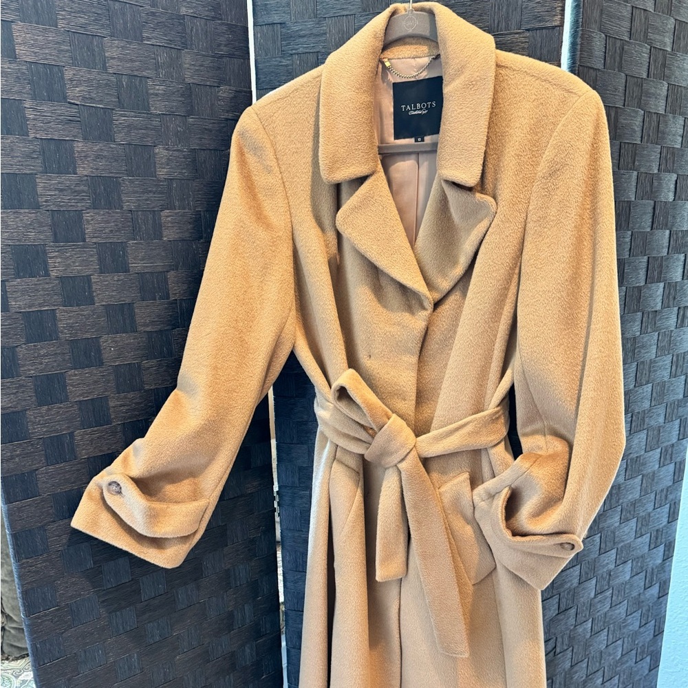 Talbots Camel Belted Trench Coat